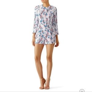 Draper James Long Sleeve Floral Dress - White and Blue